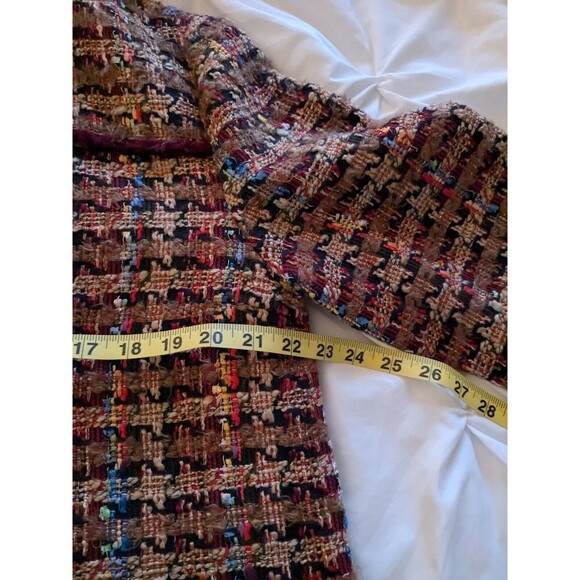 Anthropologie Ett:twa Jacket Women XL Harlequin Oversized Tweed Longline Multi - Picture 14 of 15